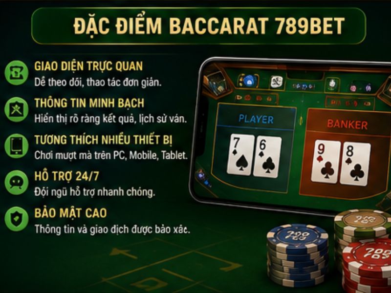 Baccarat 789BET Có Những Đặc Điểm Gì